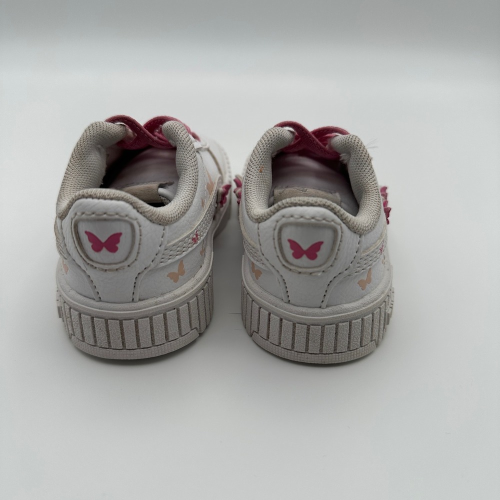 Puma Carina 2.0 Butterfly Sneakers Toddler Size 5C White Pink Platform Shoes - Picture 7 of 11